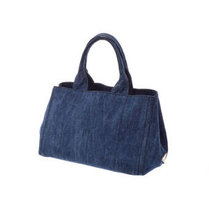 Prada Bag Blue Denim Canapa Tote